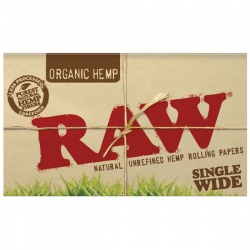 RAW Organic Single Wide Double Packs Standard Size Rolling Papers Full Box